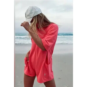 Free People Hot Shot Tee Romper Large NEW